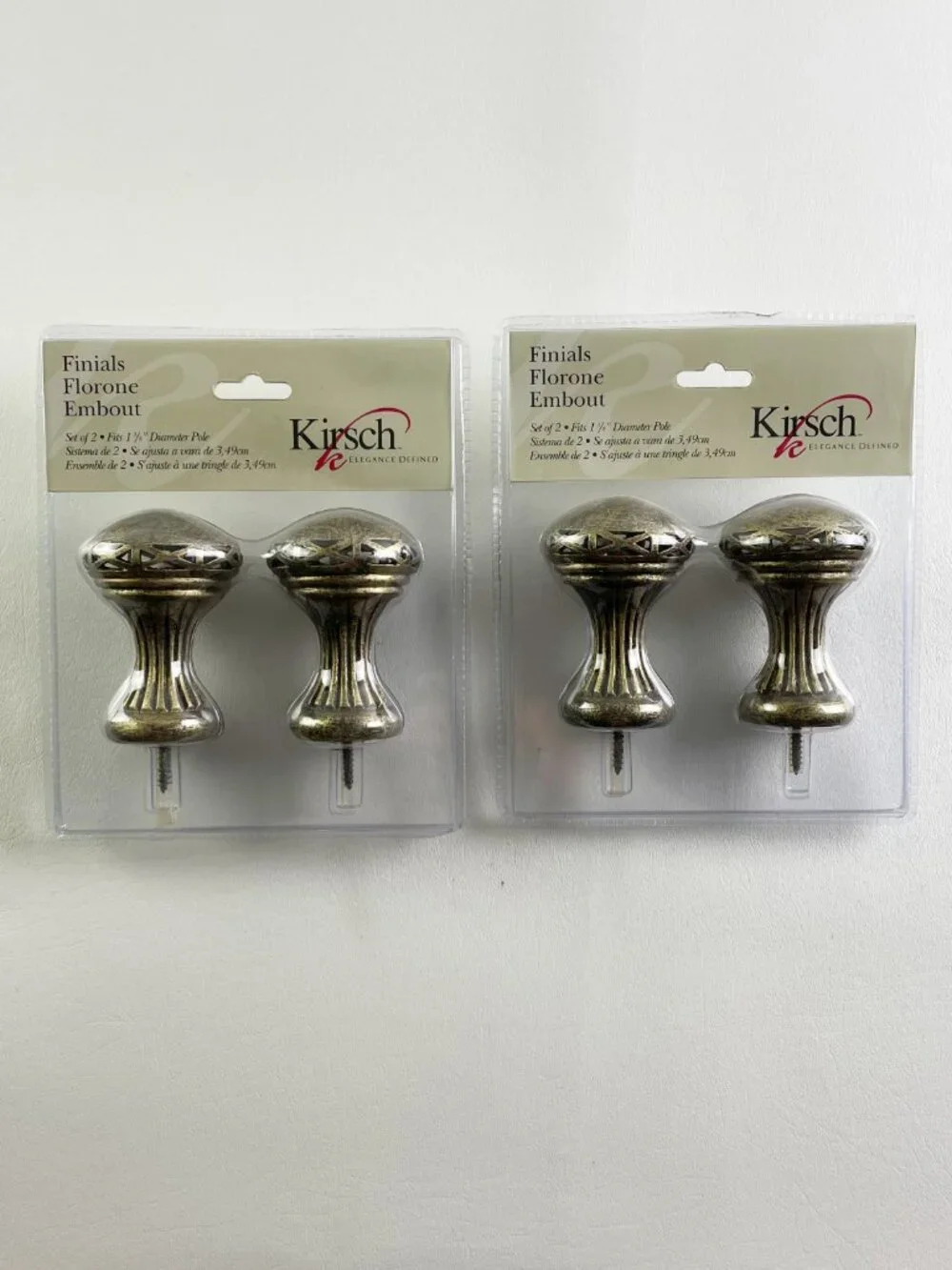 Kirsch Anodized Bronze Finials for 1 3/8